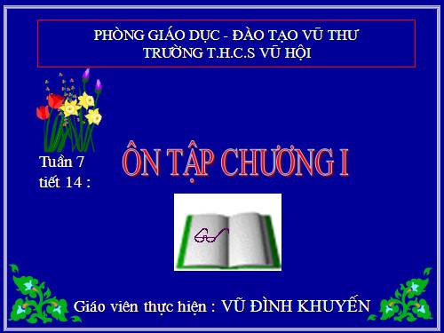 Ôn tập Chương I. Đường thẳng vuông góc. Đường thẳng song song