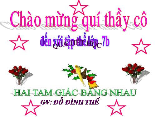 Chương II. §2. Hai tam giác bằng nhau