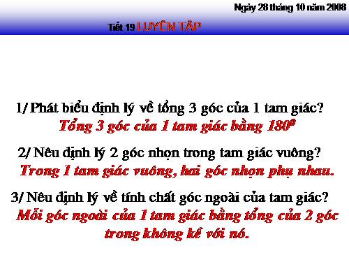 Các bài Luyện tập