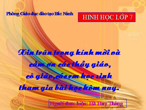 Chương II. §1. Tổng ba góc của một tam giác