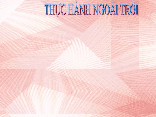 Chương II. §9. Thực hành ngoài trời