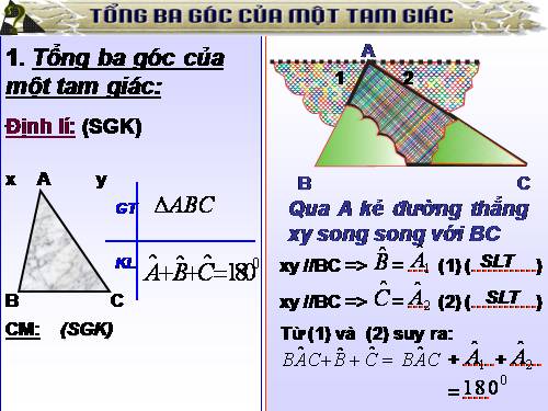 Chương II. §1. Tổng ba góc của một tam giác