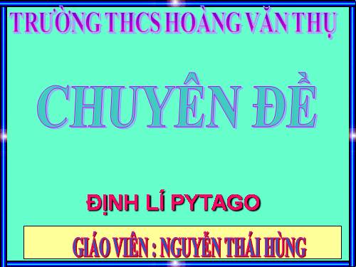 Chương II. §7. Định lí Py-ta-go