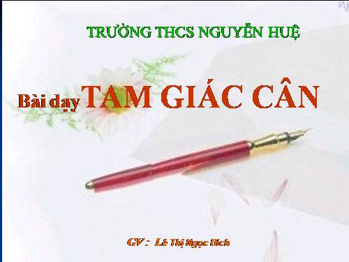 Chương II. §6. Tam giác cân