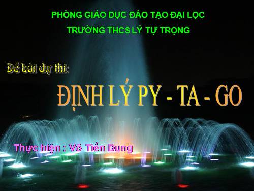 Chương II. §7. Định lí Py-ta-go