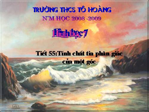 Chương III. §5. Tính chất tia phân giác của một góc