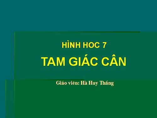 Chương II. §6. Tam giác cân