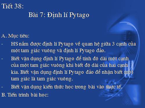 Chương II. §7. Định lí Py-ta-go