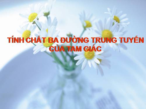 Chương III. §4. Tính chất ba đường trung tuyến của tam giác