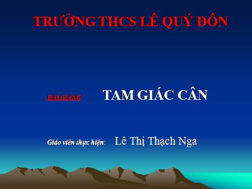 Chương II. §6. Tam giác cân