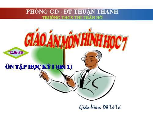 Ôn tập Chương I. Đường thẳng vuông góc. Đường thẳng song song