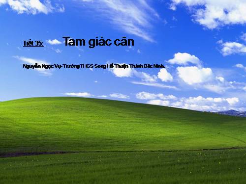 Chương II. §6. Tam giác cân