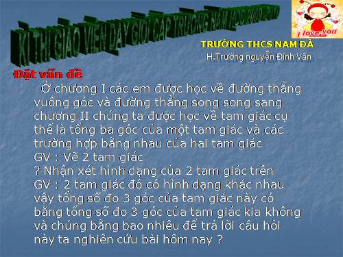 Chương II. §1. Tổng ba góc của một tam giác