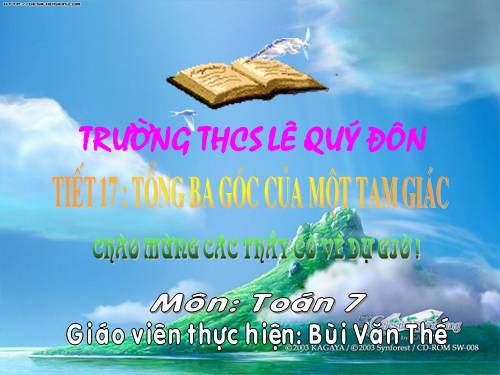 Chương II. §1. Tổng ba góc của một tam giác