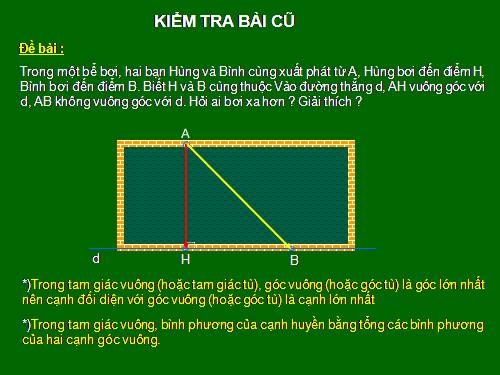 Chương III. §2. Quan hệ giữa đường vuông góc và đường xiên, đường xiên và hình chiếu