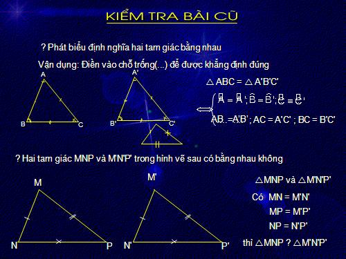 Chương II. §3. Trường hợp bằng nhau thứ nhất của tam giác: cạnh-cạnh-cạnh (c.c.c)