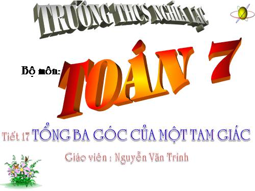 Chương II. §1. Tổng ba góc của một tam giác