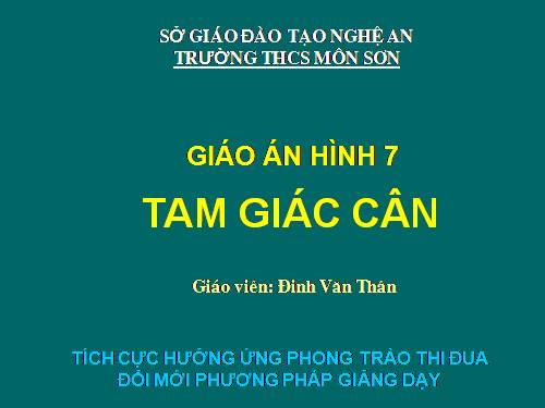 Chương II. §6. Tam giác cân