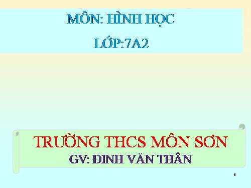 Chương II. §5. Trường hợp bằng nhau thứ ba của tam giác: góc-cạnh-góc (g.c.g)