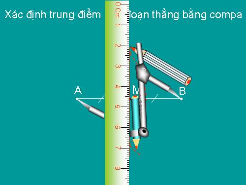 XĐ trung điểm bằng compa