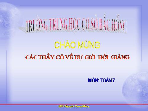 Chương II. §1. Tổng ba góc của một tam giác