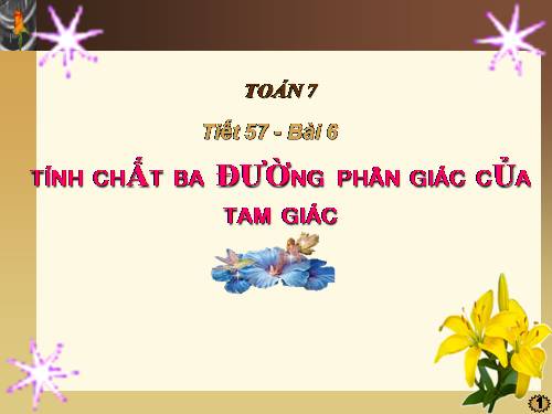 Chương III. §6. Tính chất ba đường phân giác của tam giác