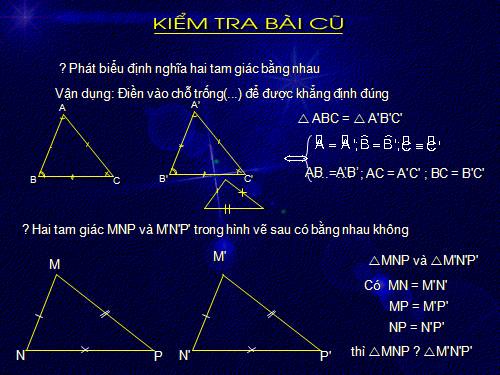 Chương II. §3. Trường hợp bằng nhau thứ nhất của tam giác: cạnh-cạnh-cạnh (c.c.c)