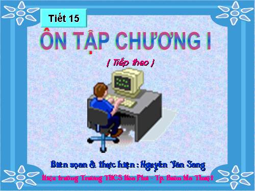 Ôn tập Chương I. Đường thẳng vuông góc. Đường thẳng song song