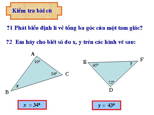 Chương II. §1. Tổng ba góc của một tam giác