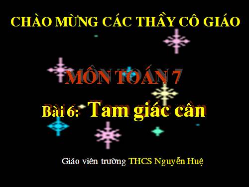 Chương II. §6. Tam giác cân