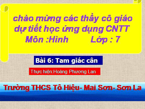 Chương II. §6. Tam giác cân