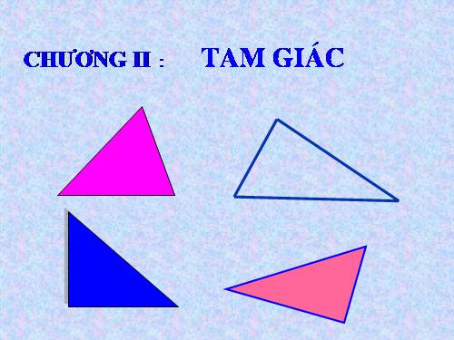 Chương II. §1. Tổng ba góc của một tam giác