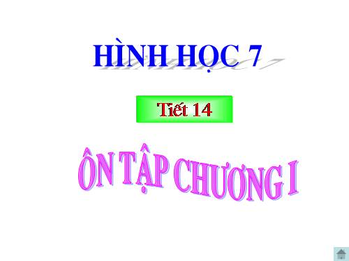 Ôn tập Chương I. Đường thẳng vuông góc. Đường thẳng song song