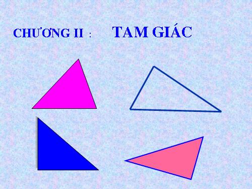 Chương II. §1. Tổng ba góc của một tam giác