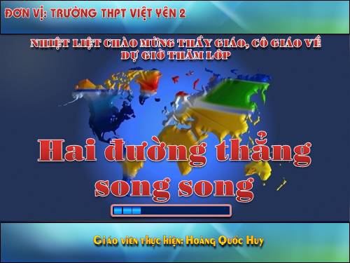 Chương I. §4. Hai đường thẳng song song