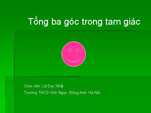 Chương II. §1. Tổng ba góc của một tam giác