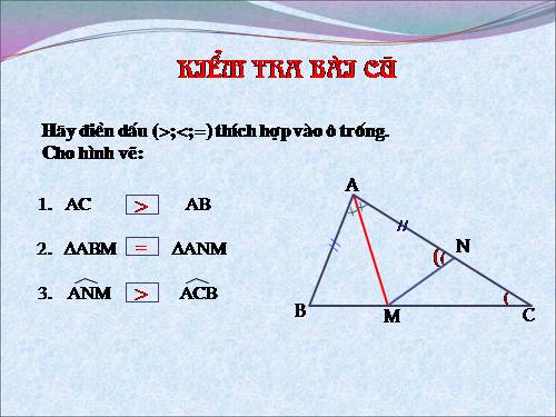 Chương III. §1. Quan hệ giữa góc và cạnh đối diện trong một tam giác