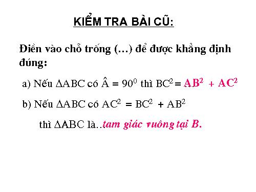 Các bài Luyện tập