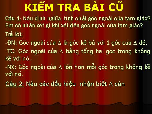 Chương III. §1. Quan hệ giữa góc và cạnh đối diện trong một tam giác