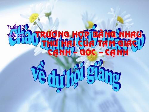 Chương II. §4. Trường hợp bằng nhau thứ hai của tam giác: cạnh-góc-cạnh (c.g.c)