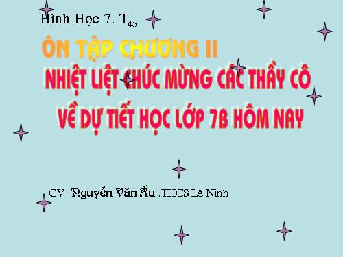 Ôn tập Chương II. Tam giác