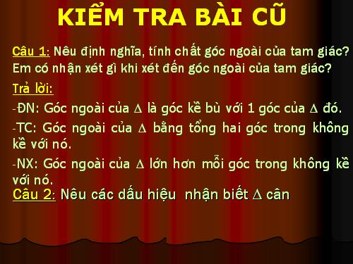 Chương III. §1. Quan hệ giữa góc và cạnh đối diện trong một tam giác