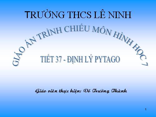 Chương II. §7. Định lí Py-ta-go