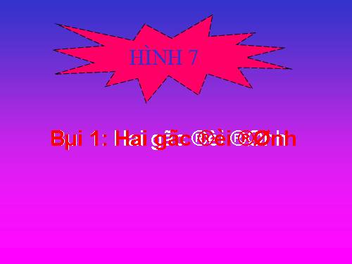 Chương I. §1. Hai góc đối đỉnh