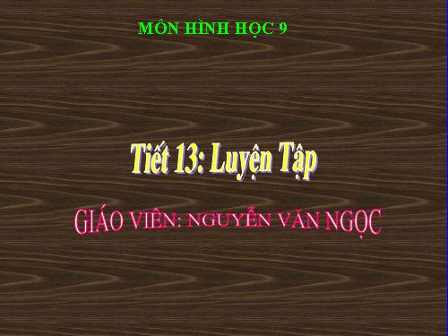 Các bài Luyện tập