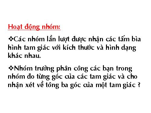 Chương II. §1. Tổng ba góc của một tam giác