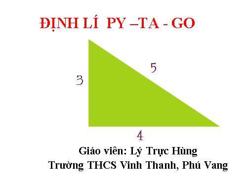 Chương II. §7. Định lí Py-ta-go