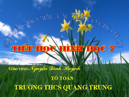 Chương II. §1. Tổng ba góc của một tam giác