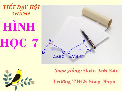 Chương II. §2. Hai tam giác bằng nhau