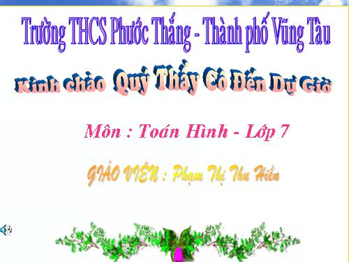 Chương I. §6. Từ vuông góc đến song song